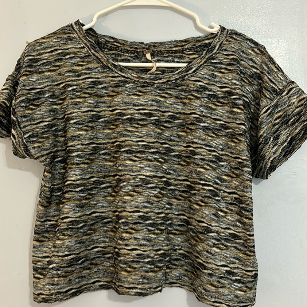 Free Poeple XS crochet wave Crop Top